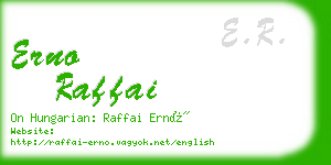 erno raffai business card